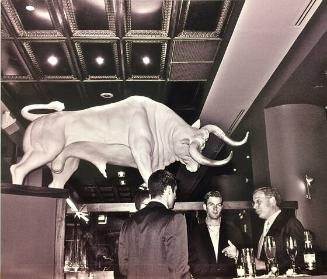 Bull Statue in Wall Street Cocktail Lounge (from the Occupy Wall Street series)