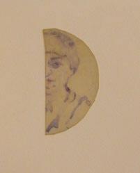Untitled (Broken Half Circle with Half Face of Woman)