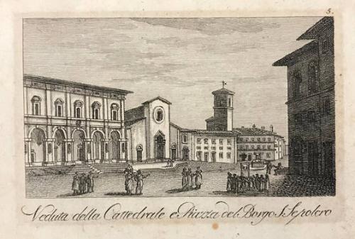 Veduta della Cattedrale e Piazza del Borgo S. Sepolcro
