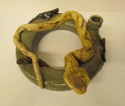 Ring jug with snake