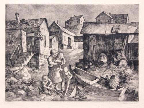 Title unknown (Shanty-town scene)