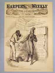 Our Artist Indorsing The Above Cartoon (Published January 9, 1875, from Harper's Weekly, February 23, 1878)