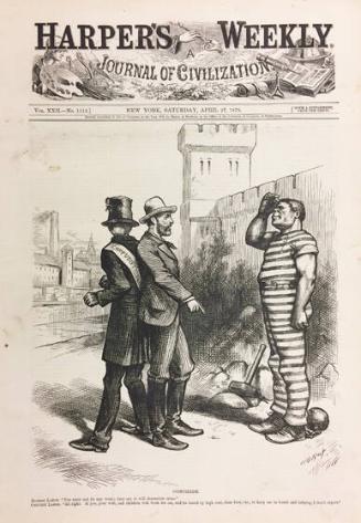 The Trapper--Trapped (from Harper's Weekly June 29, 1878)