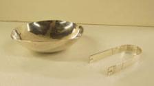 Sugar bowl with tongs