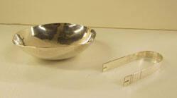 Sugar bowl with tongs