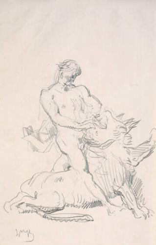 Untitled (Herakles and the Nemean Lion)