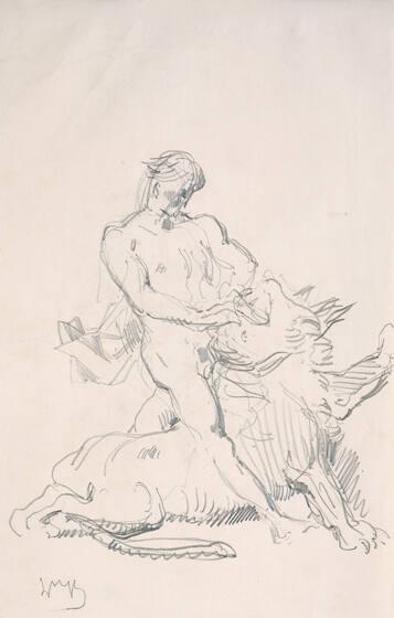 Untitled (Herakles and the Nemean Lion)