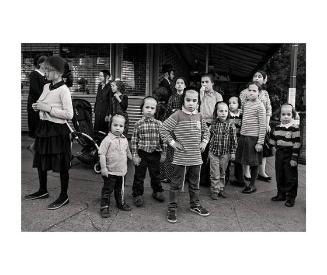 Kids on Street Corner, Lee Ave, Brooklyn, NY