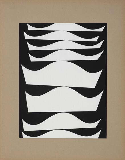 Échelonnement, 1934, from an untitled portfolio of ten prints after original works by Sophie Taueber-Arp