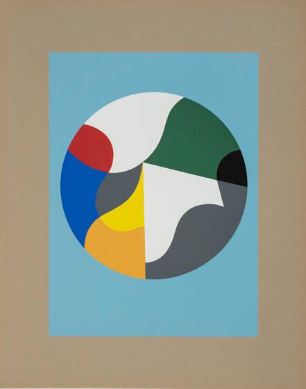 Composition dans un cercle, 1938, from an untitled portfolio of ten prints after original works by Sophie Taueber-Arp