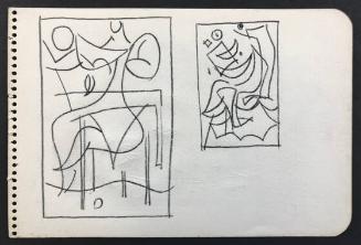 Sketch from notebook of cubist images