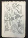 Sketch from notebook of cubist images