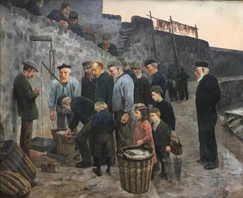 Fishermen at Clovelly, England