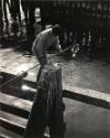 Spear fisherman on San Francisco docks