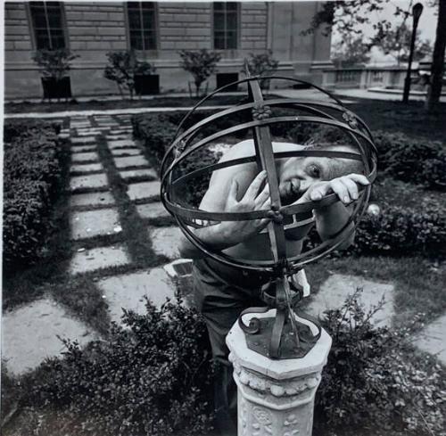 Elmer with His Head in a Sundial, NY
