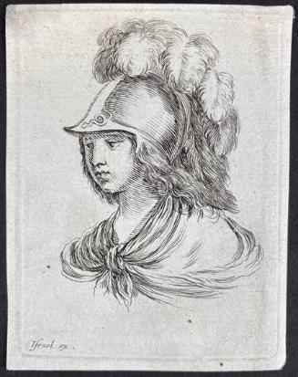 Bust of Minerva, Plate 9 from Various heads and figures (Diverses têtes et figures)