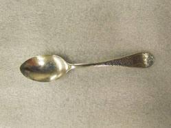 Teaspoon, engraved "C" for Conway, for either Mary Ann Wallace Conway or Cornelia Sophia Buchanan Conway, first and second wives of Bataille Fitzhugh Talliaferro Conway of Ellerslie Plantation near Wolftown, Madison County, Virginia