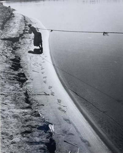 Man Pulling Barge, Egypt
