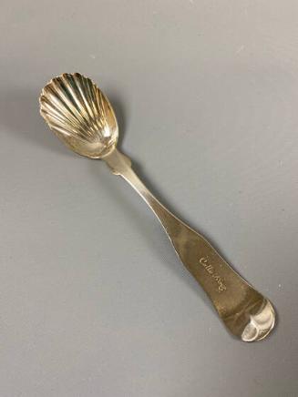 Sugar spoon, engraved "Callie King"