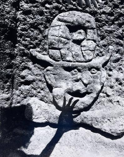 Shadow with Rock Carving, Santa Cruz, CA
