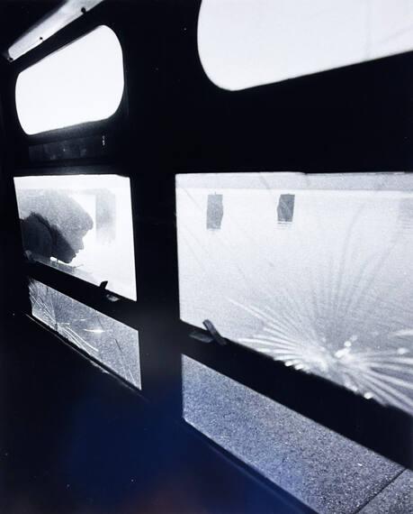 Boy in Old Bus, NY
