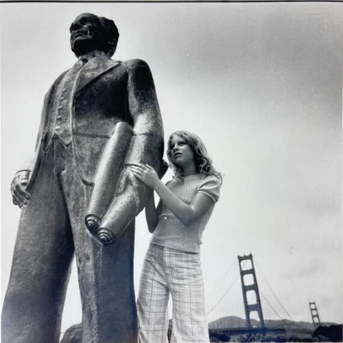 Girl at Golden Gate Bridge, SF, CA
