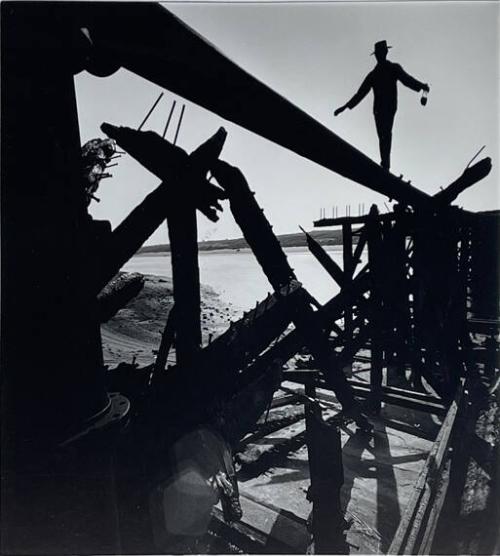 Teen Walking Across Broken Pier, Queens NY
