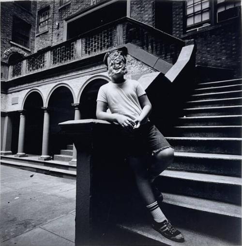 Boy in Shorts with Mask, Bronx NY
