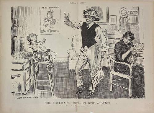 The Comedian's Baby -- His Best Audience, from Harper's Weekly