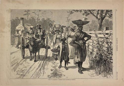 Going to Market, A Scene Near Savannah, Georgia, from Harper's Weekly