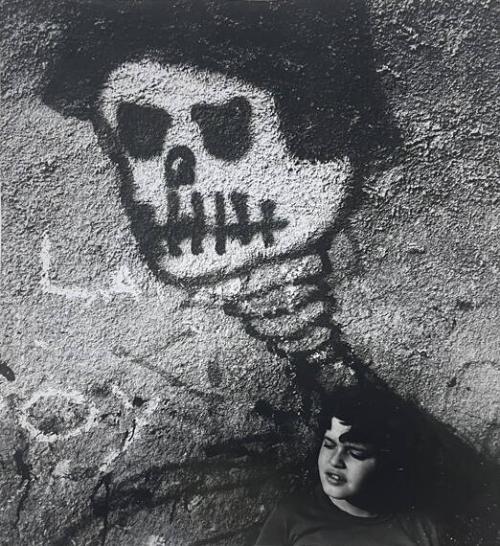 Boy with Wall Skull, NY
