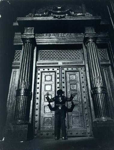 Black Boy at Police Station, Bronx, NY
