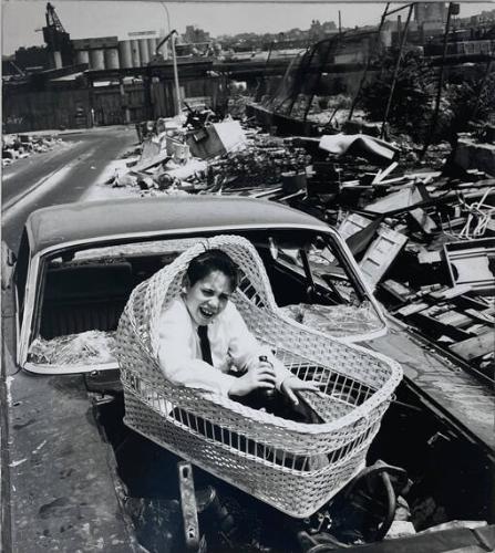 Boy in Basket, Gowanis Canal, Brooklyn, NY
