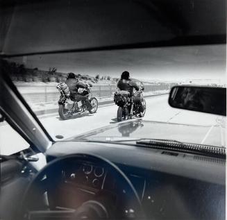 Motorcyclists on Freeway, Oakland, CA 

