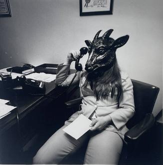 Woman Executive with Goat Mask, NY
