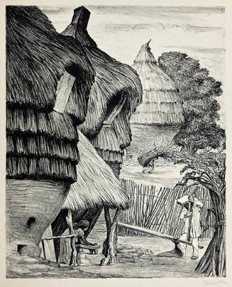 Grinding Maize, from Mexican Art, A Portfolio of Mexican People and Places