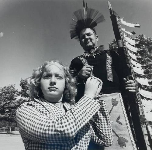 Girl Captive, Reenactment of Colonial Times, NY
