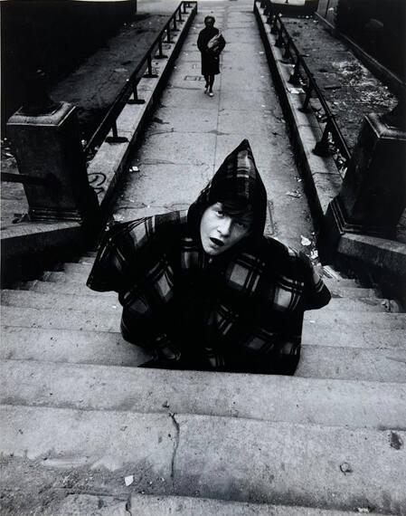 Boy in Plaid Coat, NY
