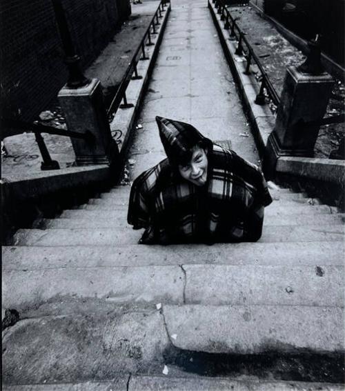 Boy in Plaid Coat, NY
