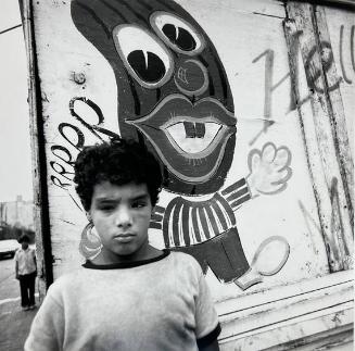 Boy and Pickle Sign, CI, NY
