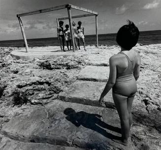 Young Girl and Older Women, Paradise Island, Bahamas
