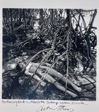Reclining Nude in Mangrove Swamp, Miami FL 
