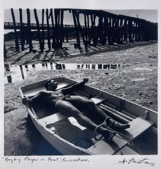 Rugby Player in Boat, Provincetown
