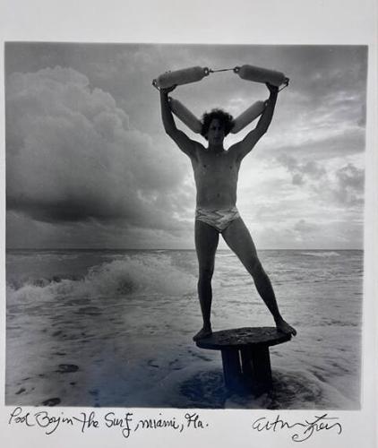 Pool Boy in the Surf, Miami, Fla
