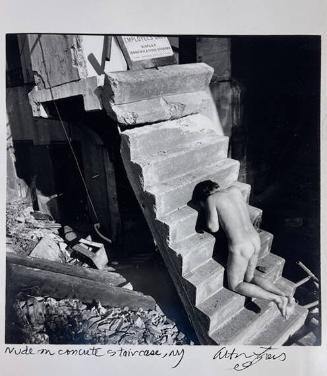 Nude on Concrete Staircase, NY
