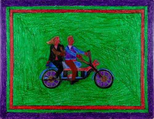 Untitled (two people on a motorcycle)