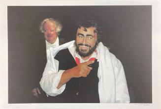 Pavarotti & James Levine Back Stage, Met, NYC