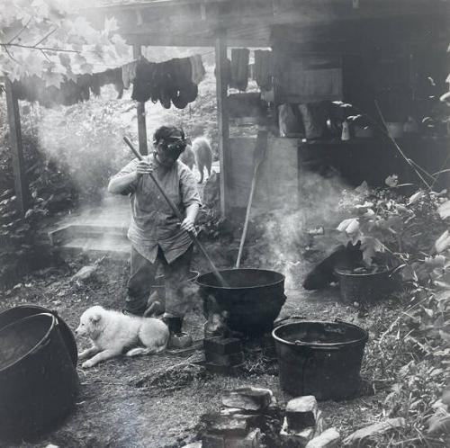 Boiling Wool in Natural Vegetable Dyes, Penland, NC
