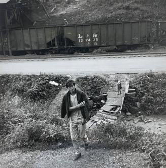 Young Man and Footbridge, Lookout, KY