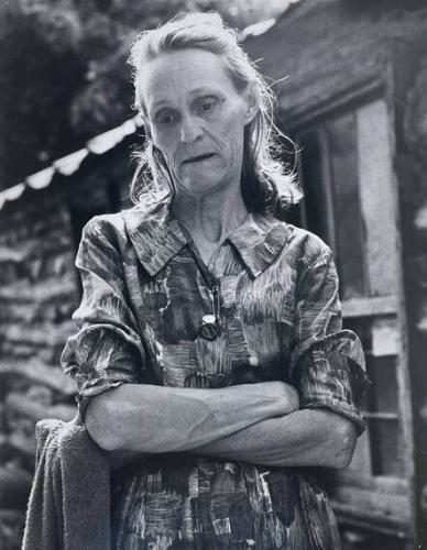 Mrs.Boone Outside Cabin, Boone, NC